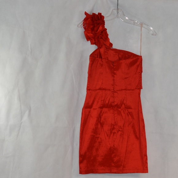 One Shoulder Red Special Occasion Dress SZ S Twenty One - Picture 8 of 8